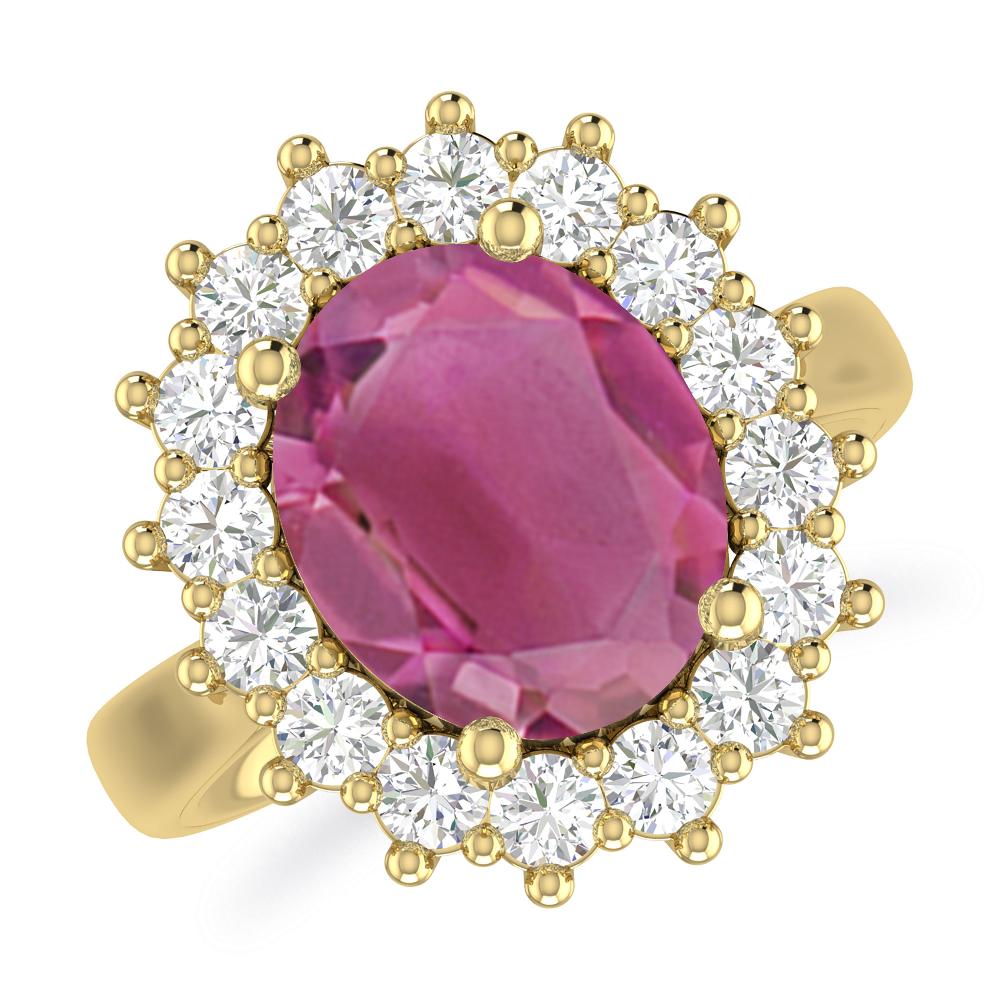 Yellow Gold - Pink Tourmaline