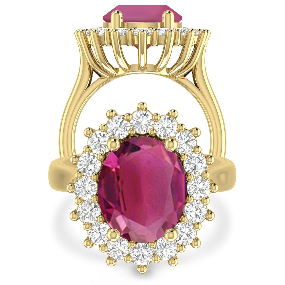 Yellow Gold - Pink Tourmaline