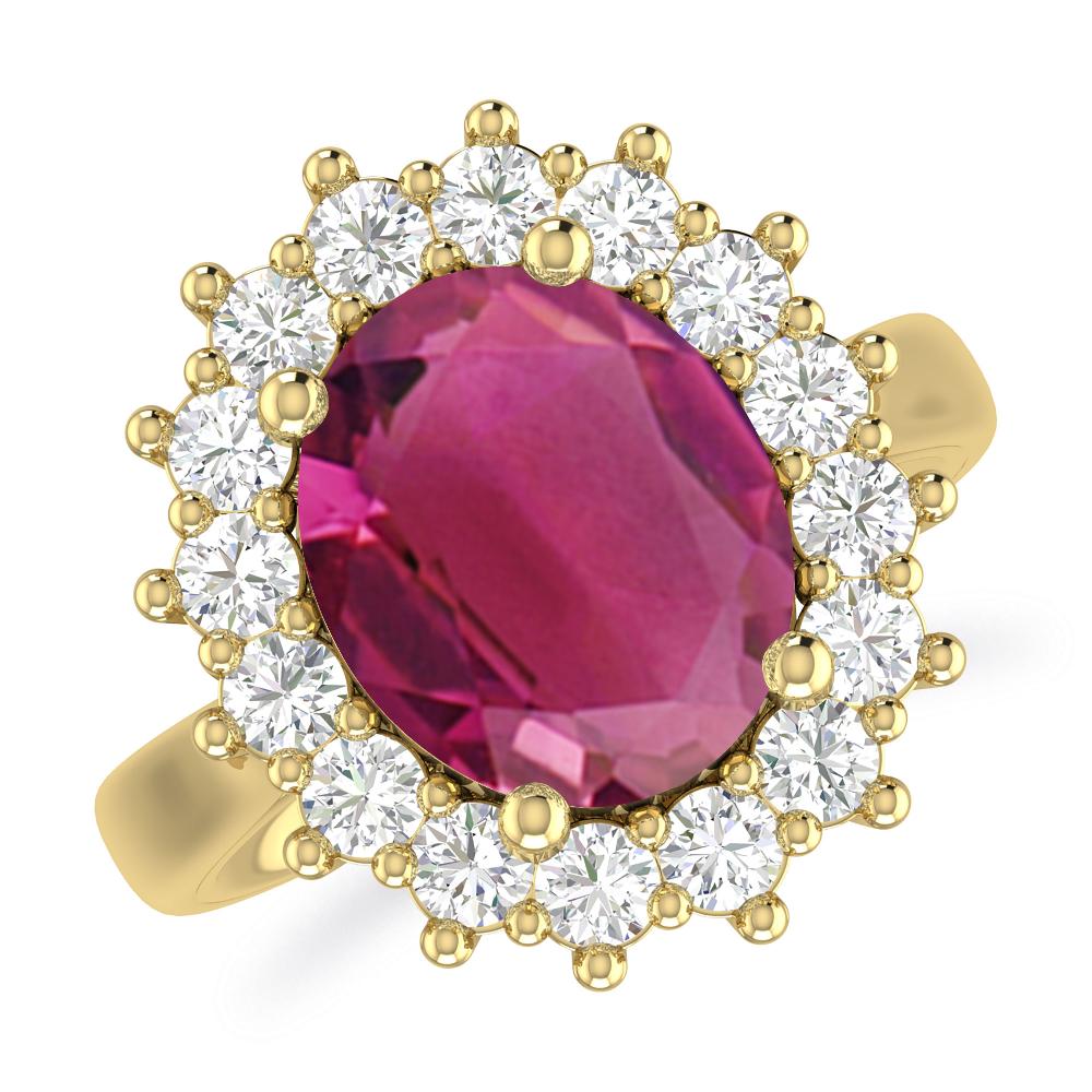 Yellow Gold - Pink Tourmaline