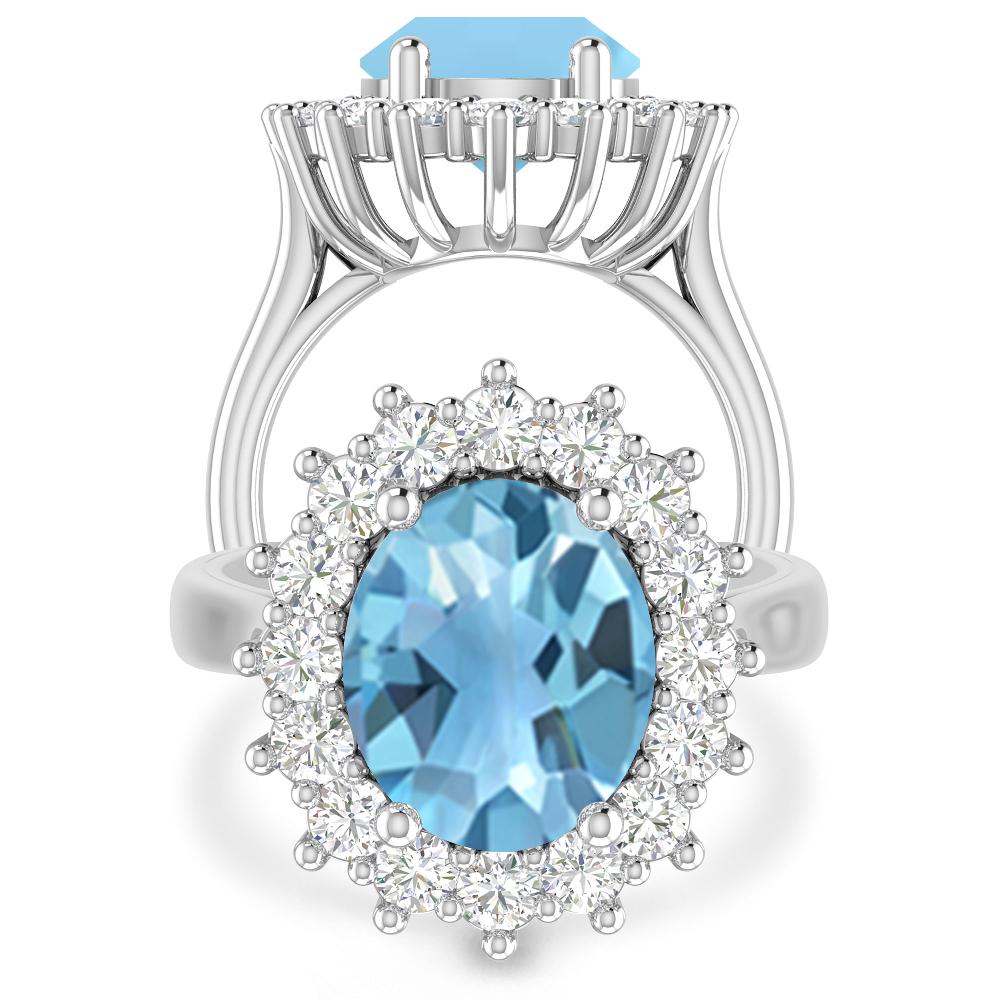 White Gold - Blue Topaz