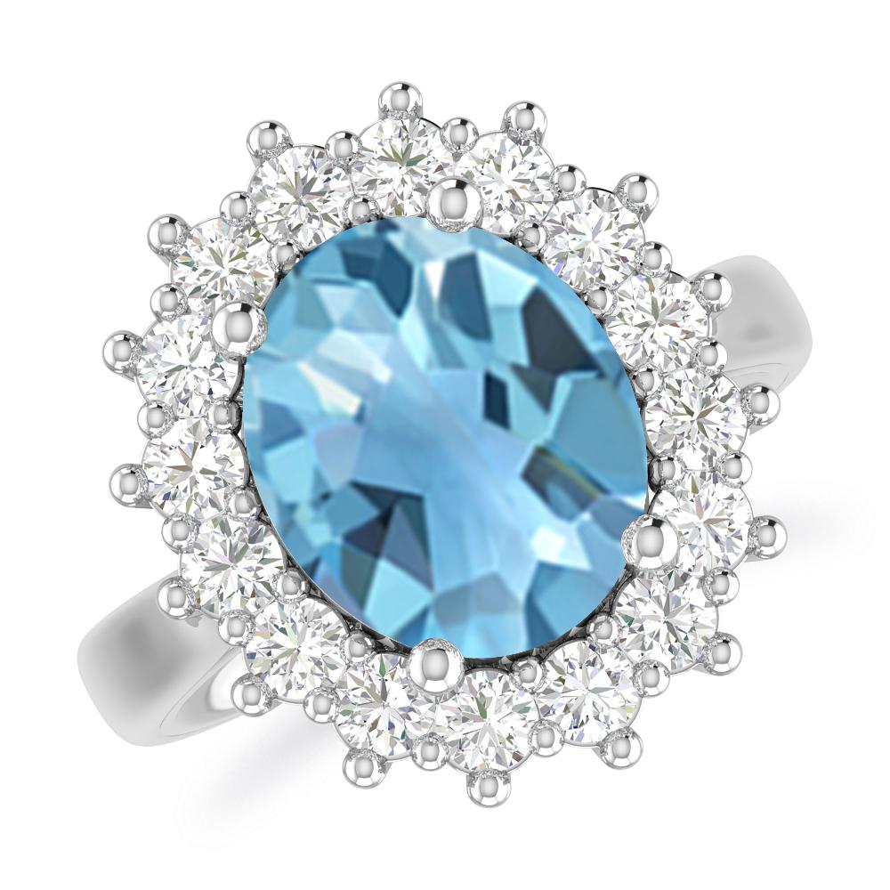 White Gold - Blue Topaz