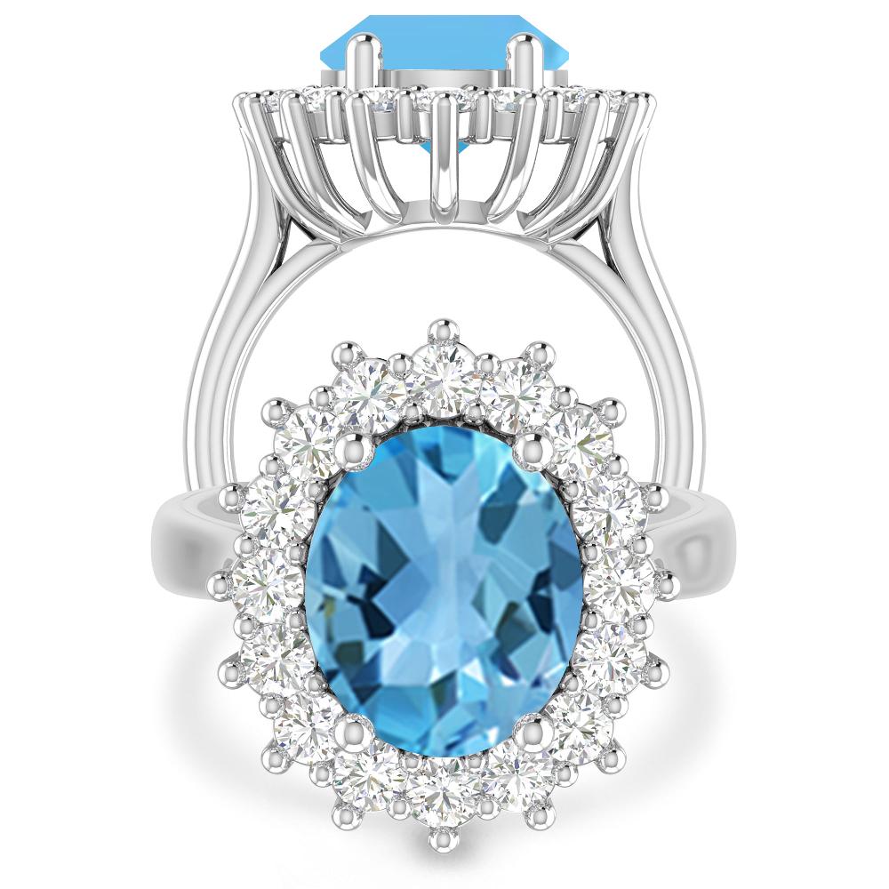 White Gold - Blue Topaz