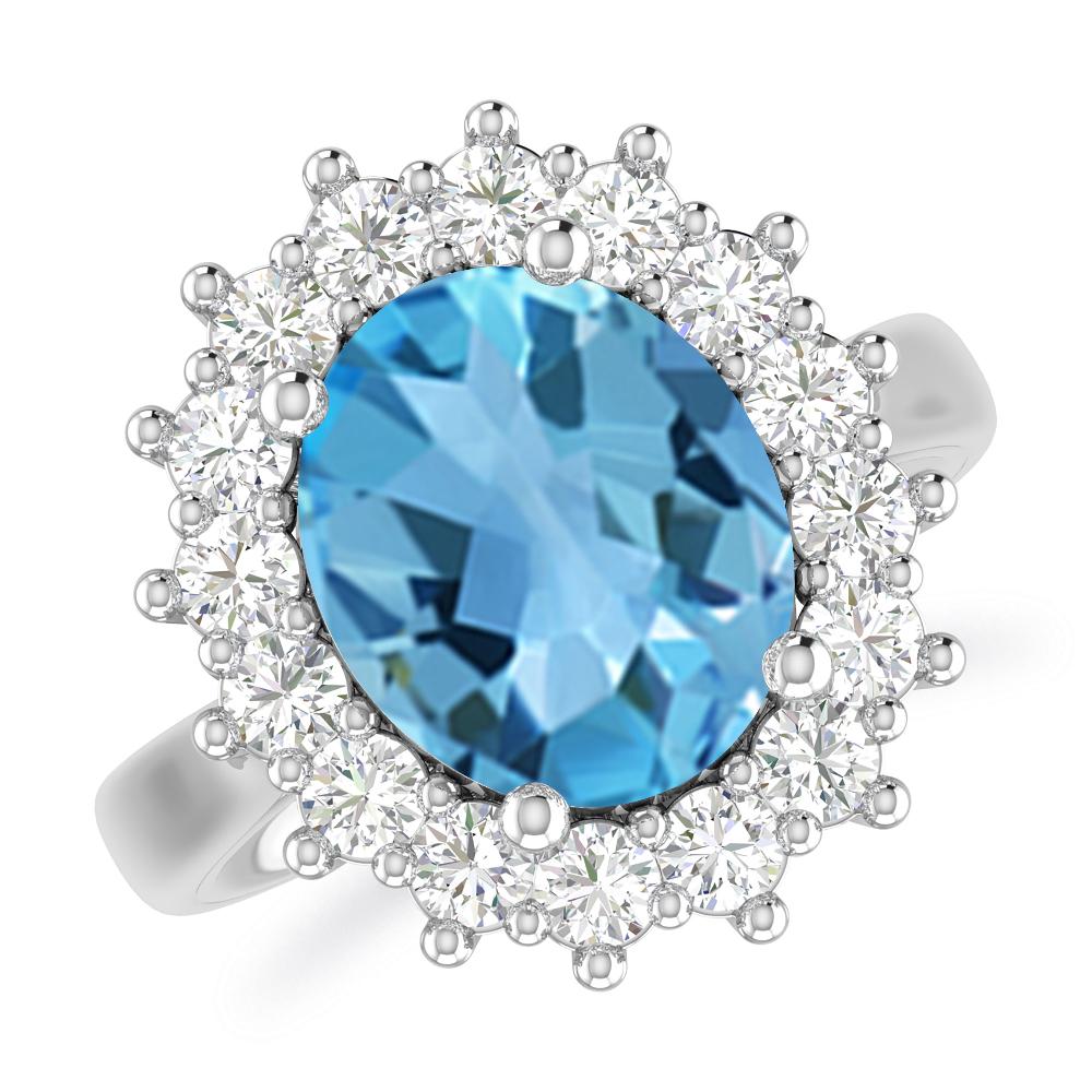 White Gold - Blue Topaz