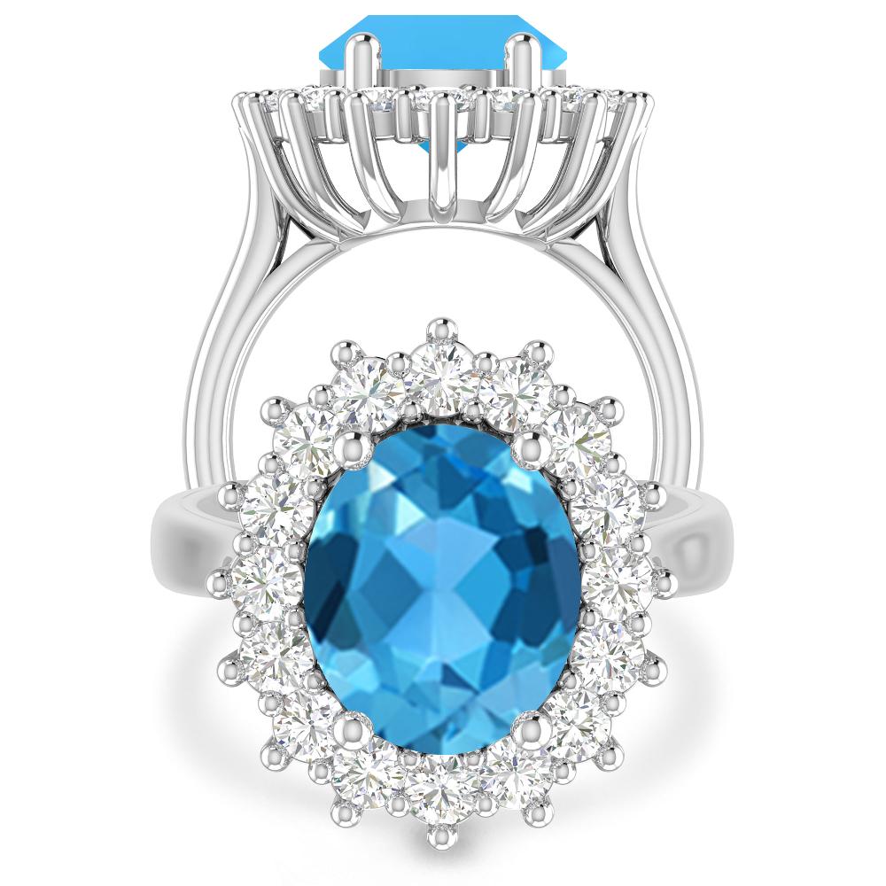 White Gold - Blue Topaz