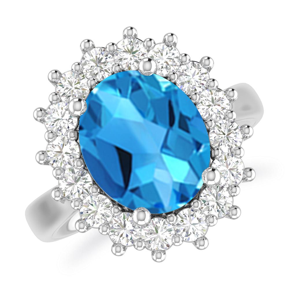 White Gold - Blue Topaz