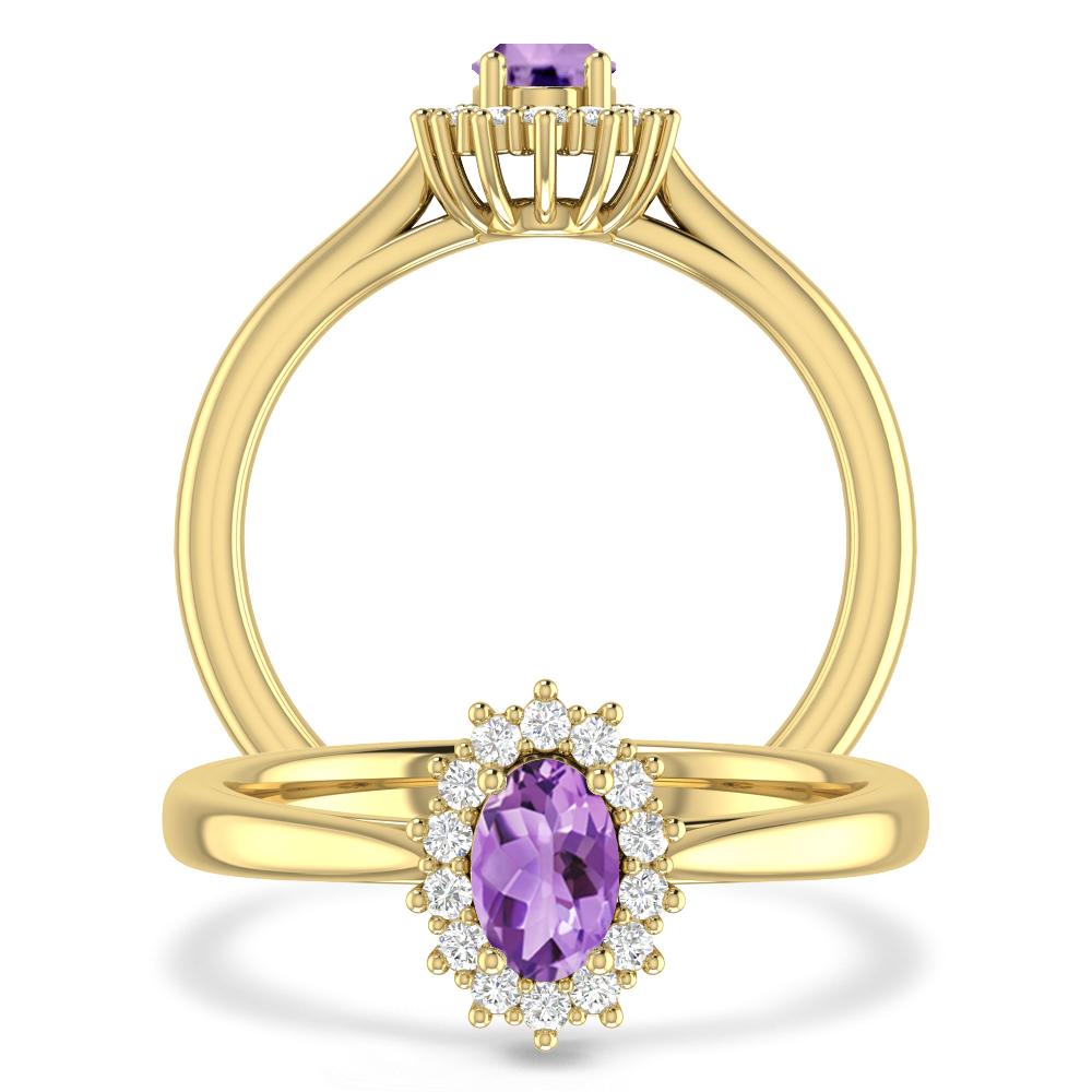 Yellow Gold - Amethyst