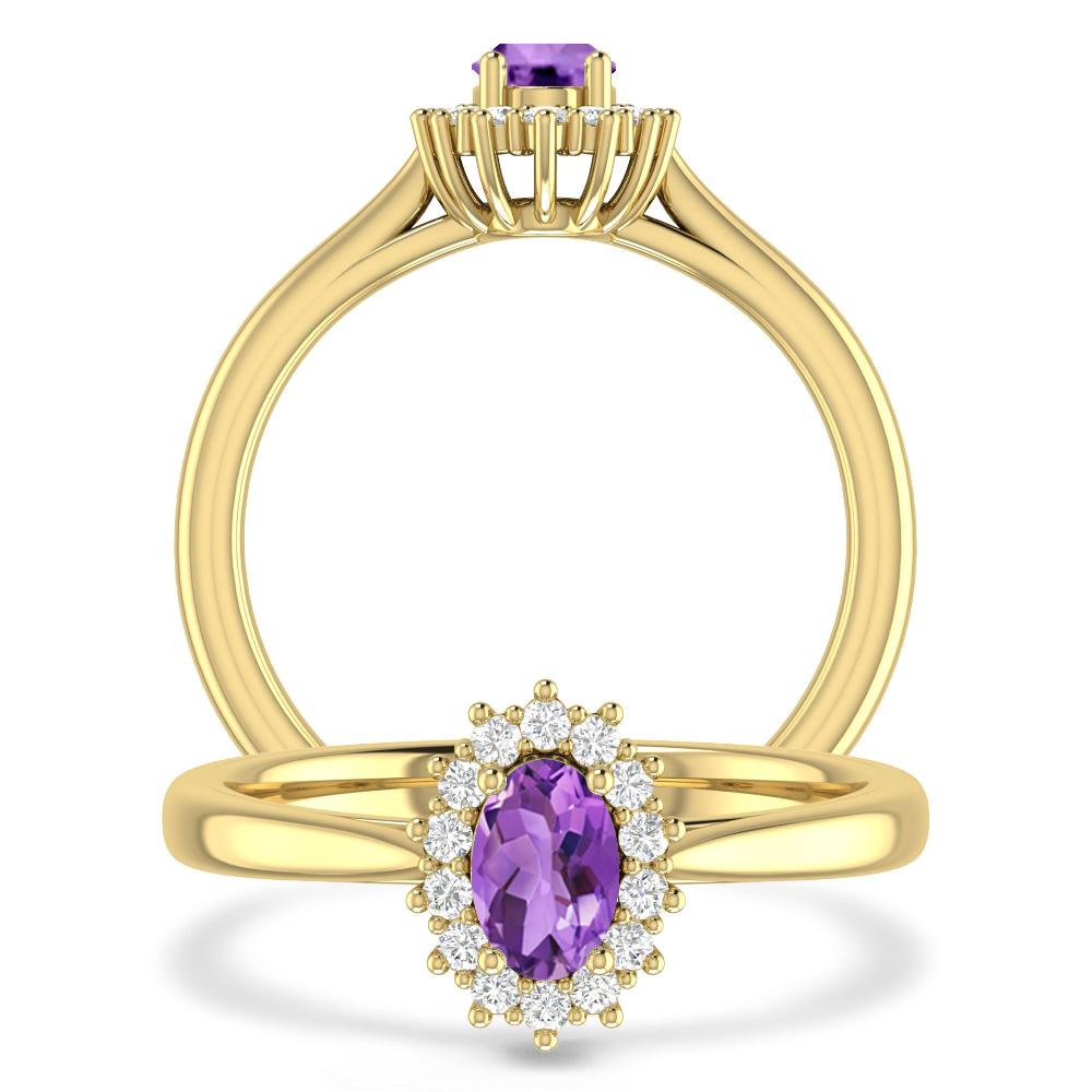 Yellow Gold - Amethyst