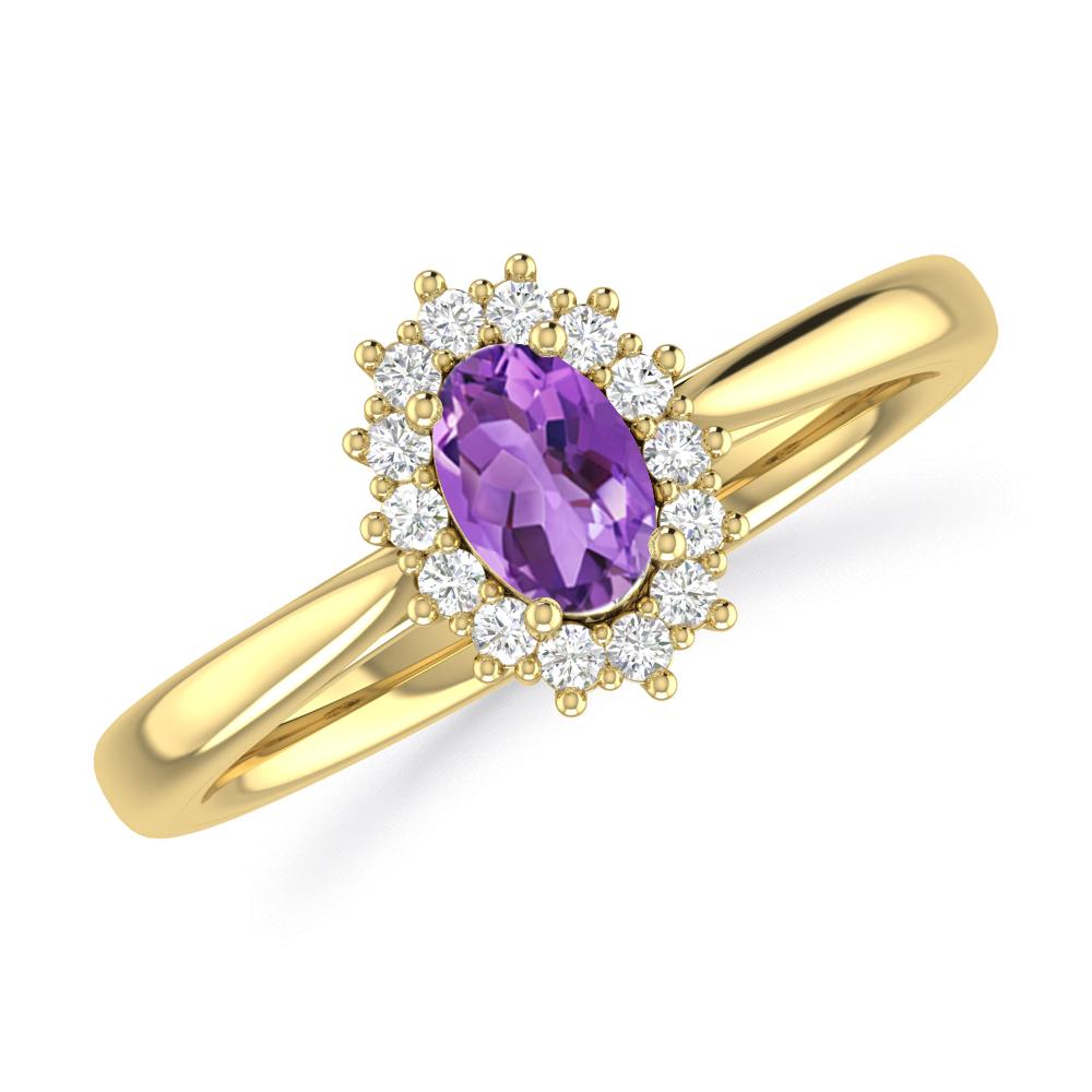 Yellow Gold - Amethyst