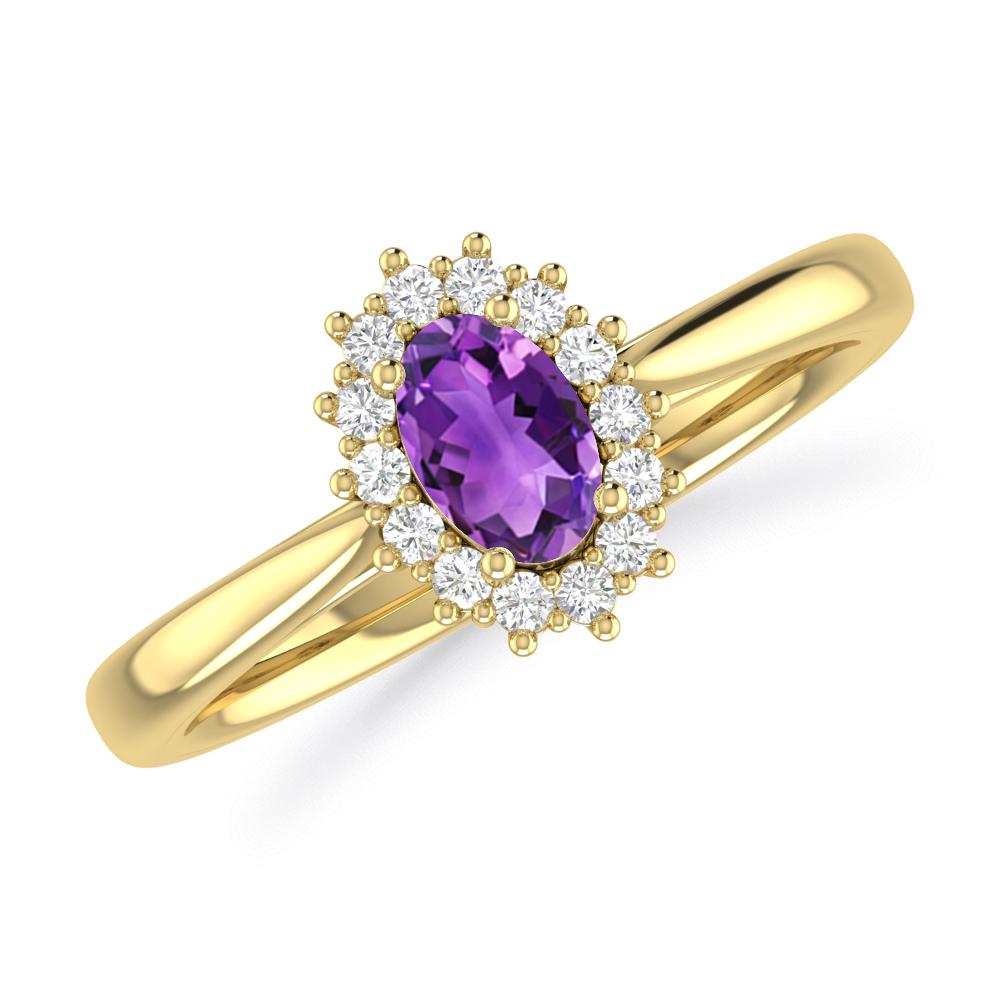 Yellow Gold - Amethyst