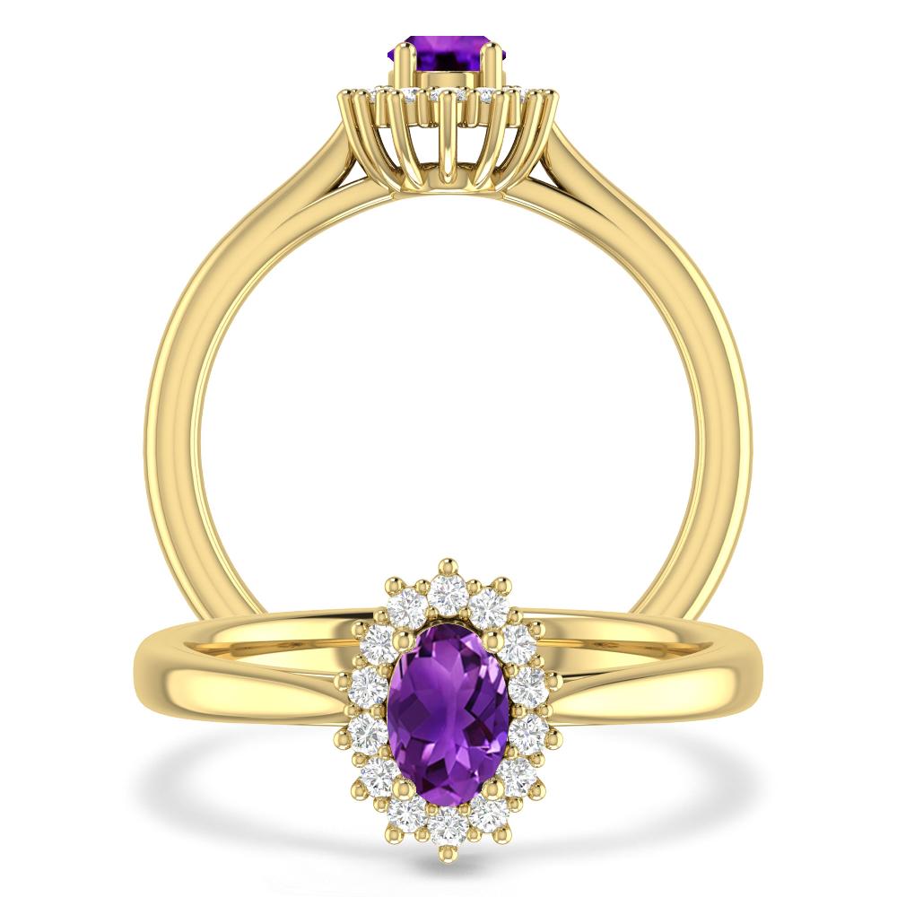 Yellow Gold - Amethyst