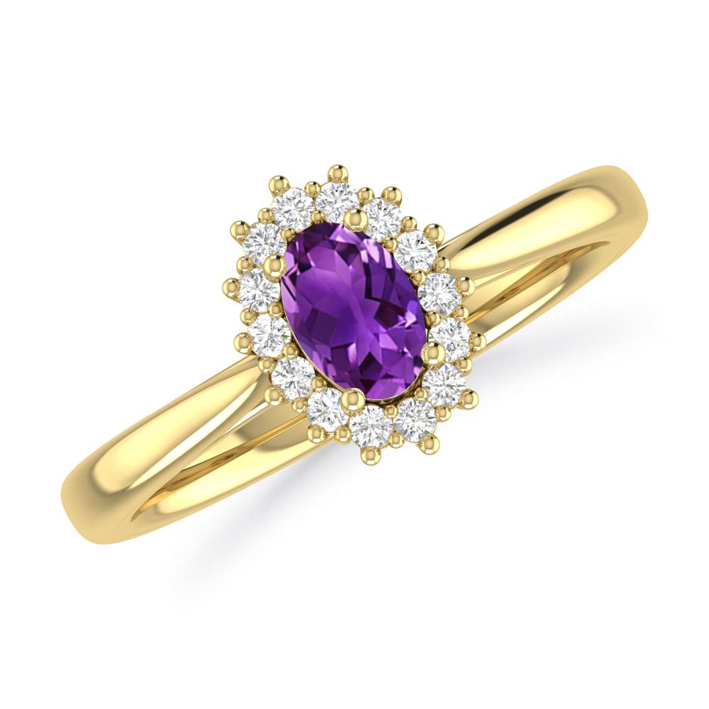 Yellow Gold - Amethyst