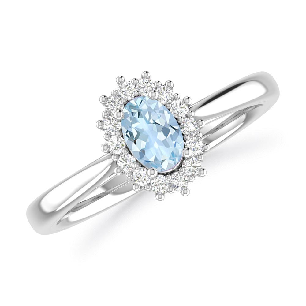 White Gold - Aquamarine