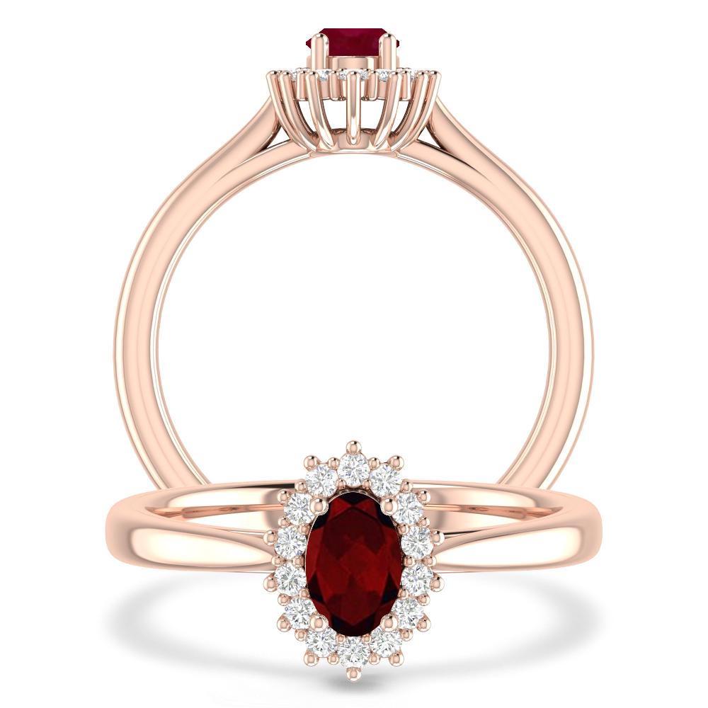 Rose Gold - Garnet