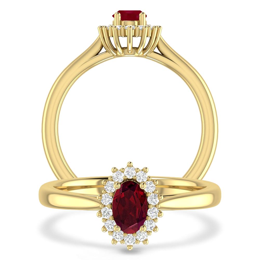 Yellow Gold - Garnet