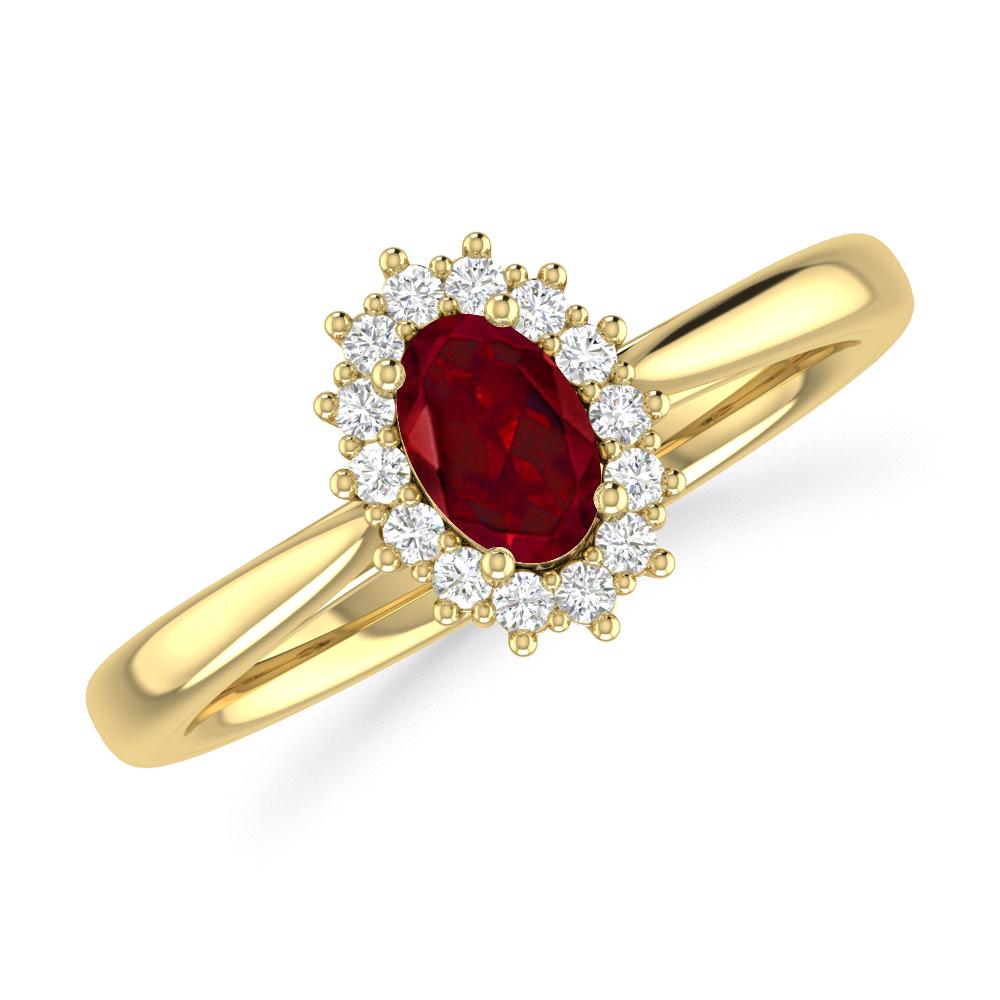 Yellow Gold - Garnet