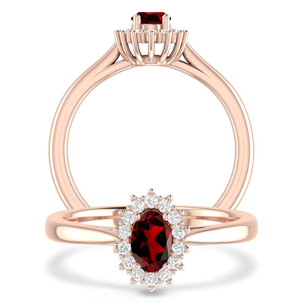 Rose Gold - Garnet