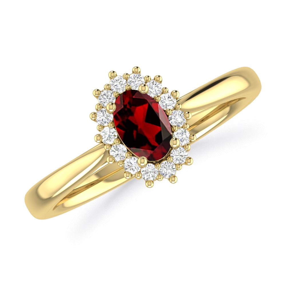 Yellow Gold - Garnet