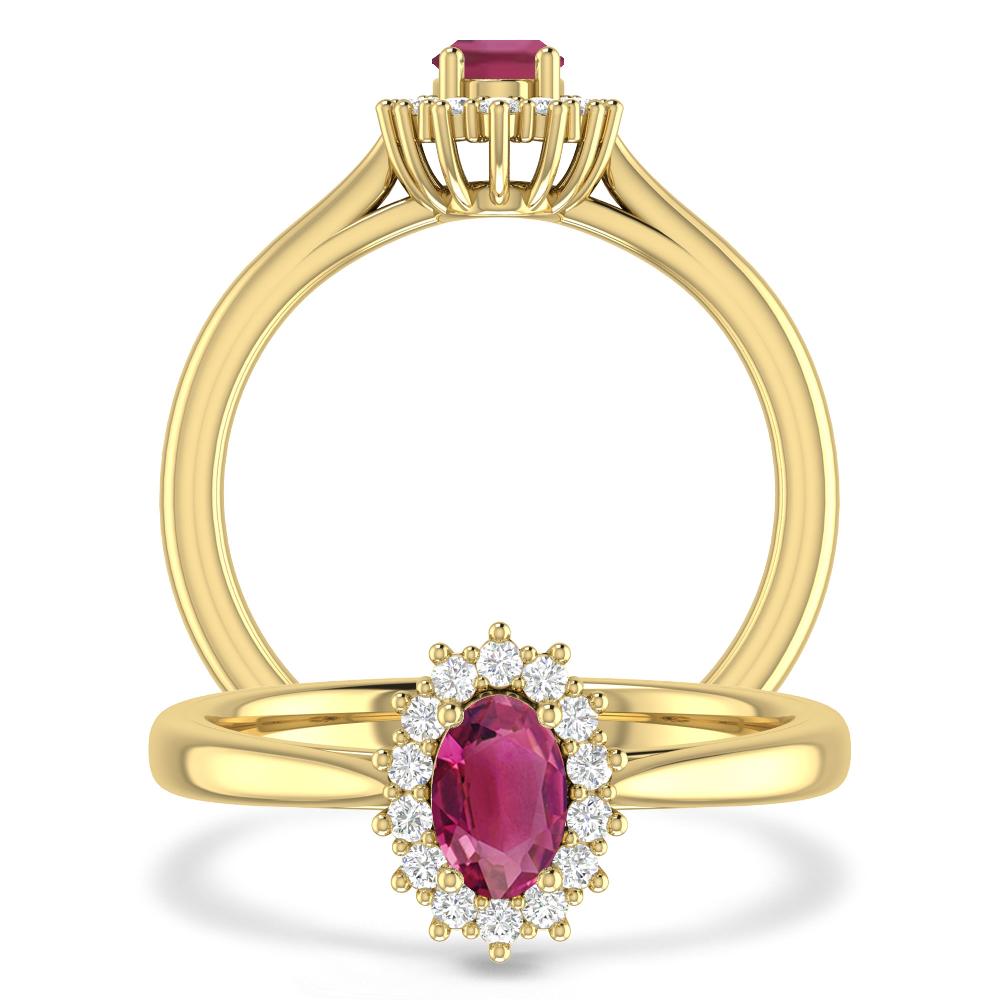 Yellow Gold - Pink Tourmaline