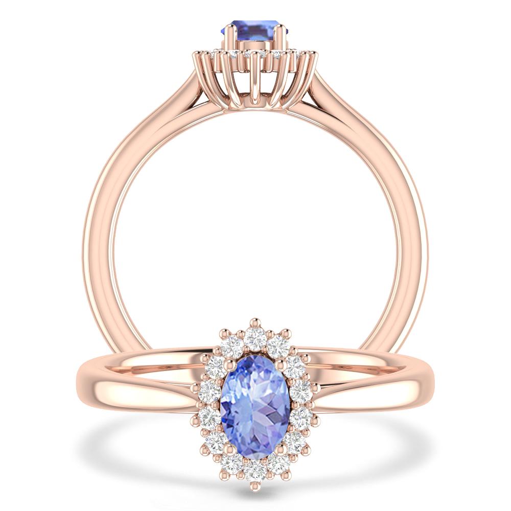 Rose Gold - Tanzanite