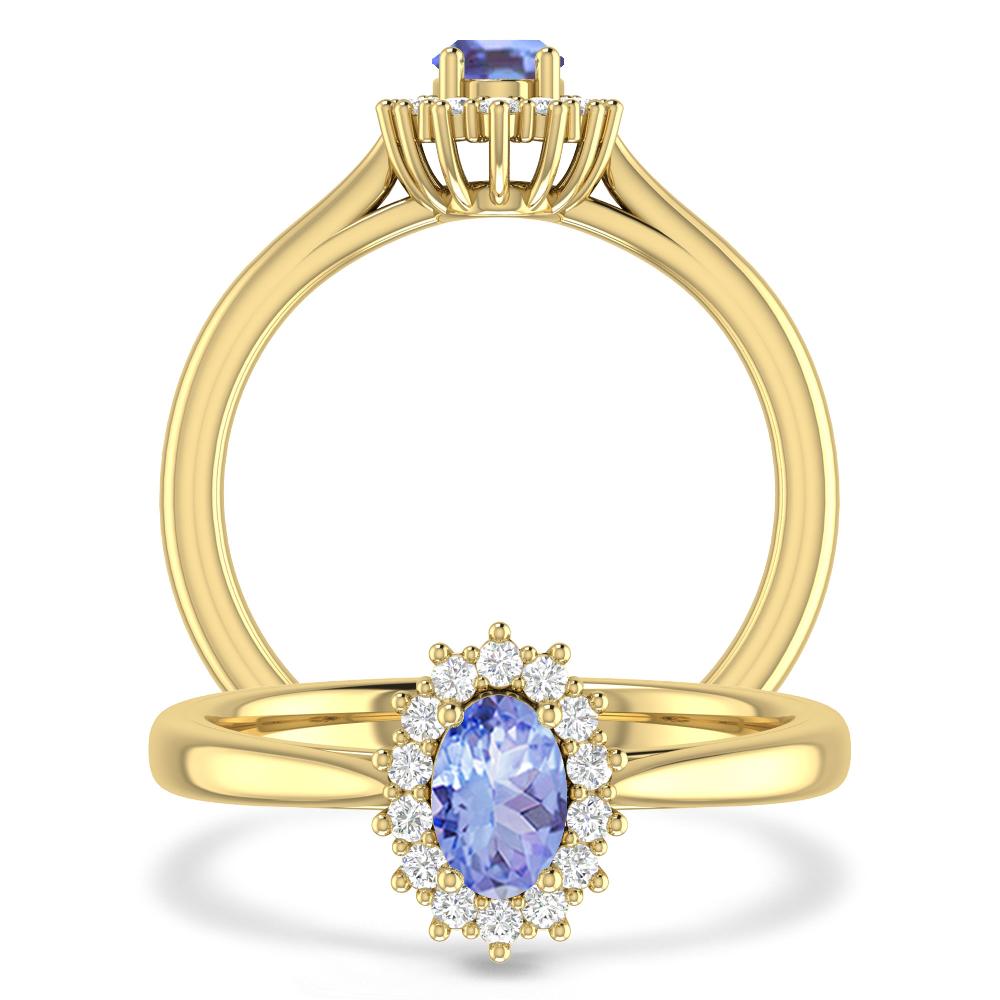 Yellow Gold - Tanzanite