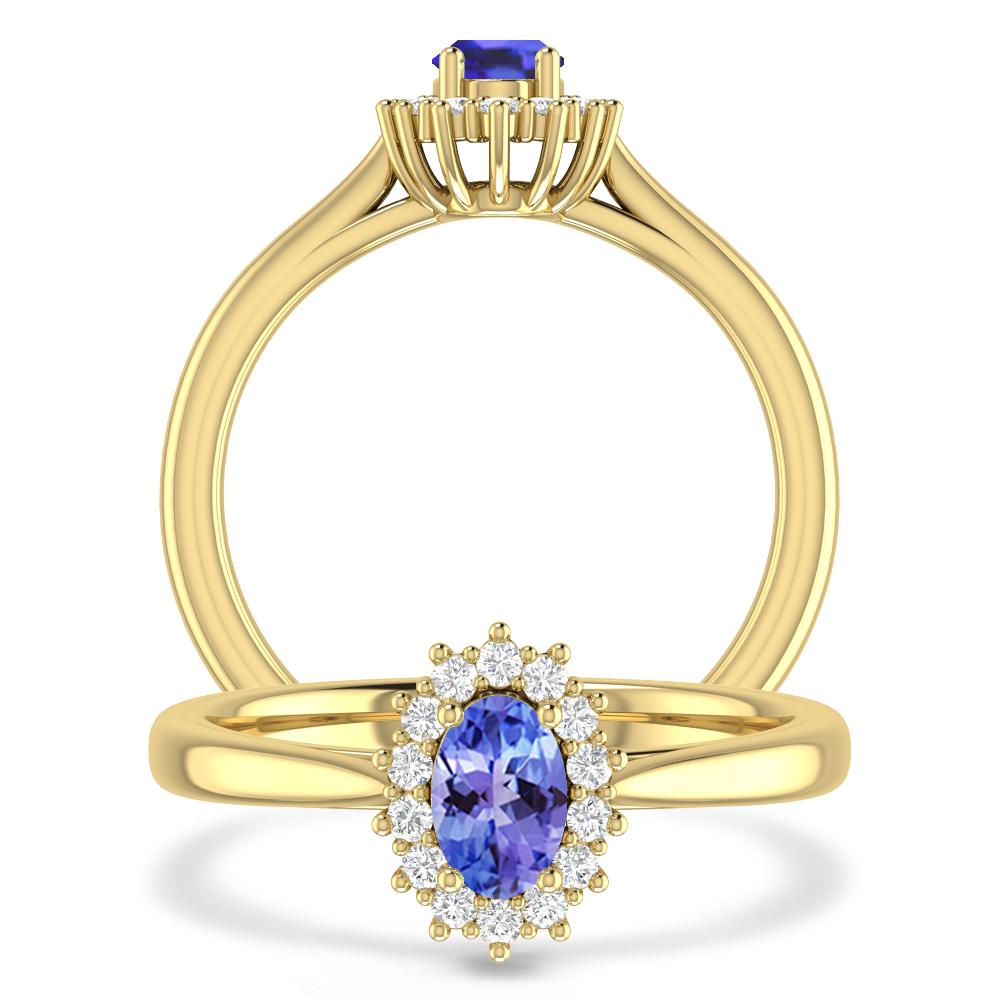 Yellow Gold - Tanzanite