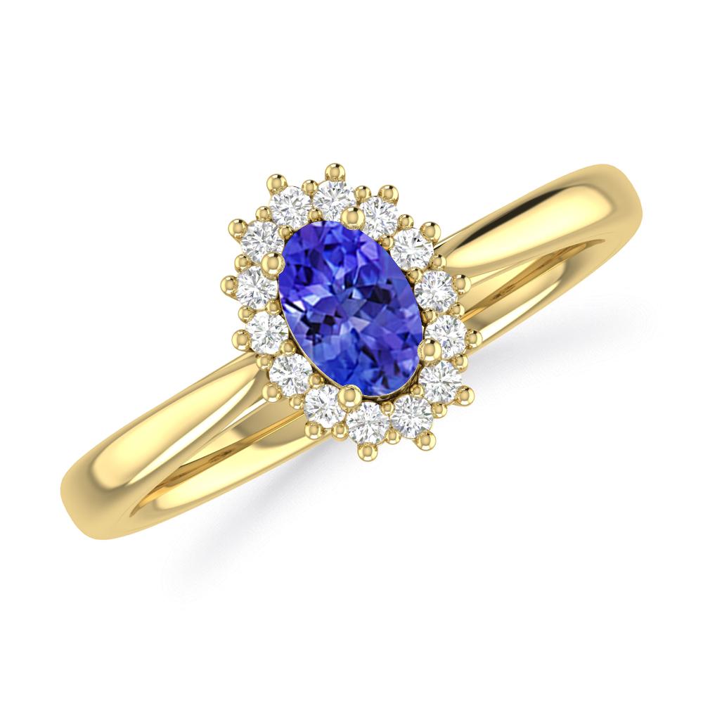 Yellow Gold - Tanzanite