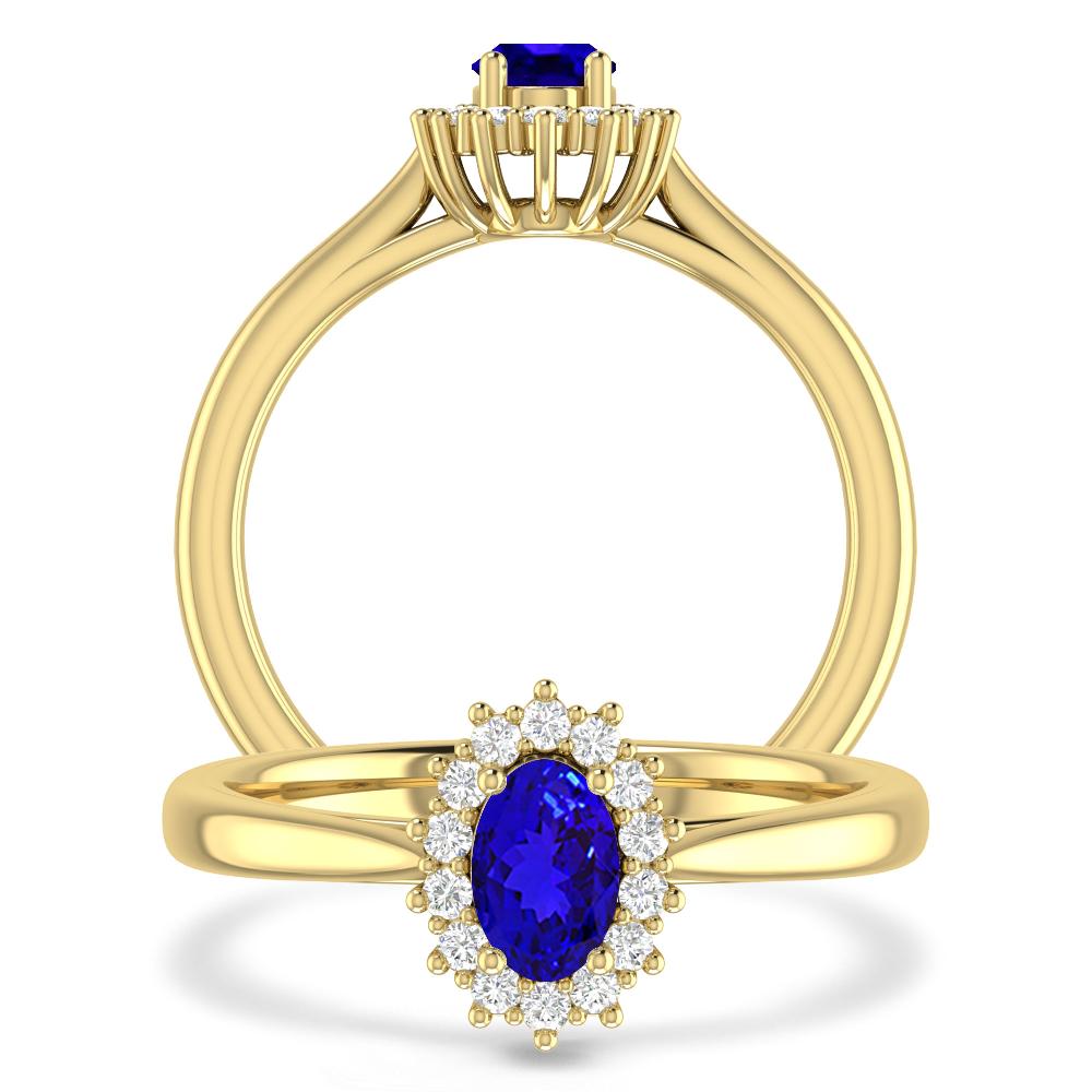 Yellow Gold - Tanzanite