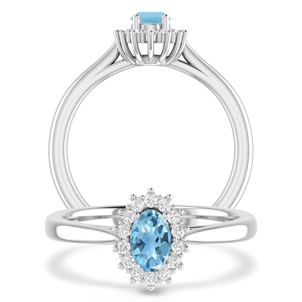 White Gold - Blue Topaz