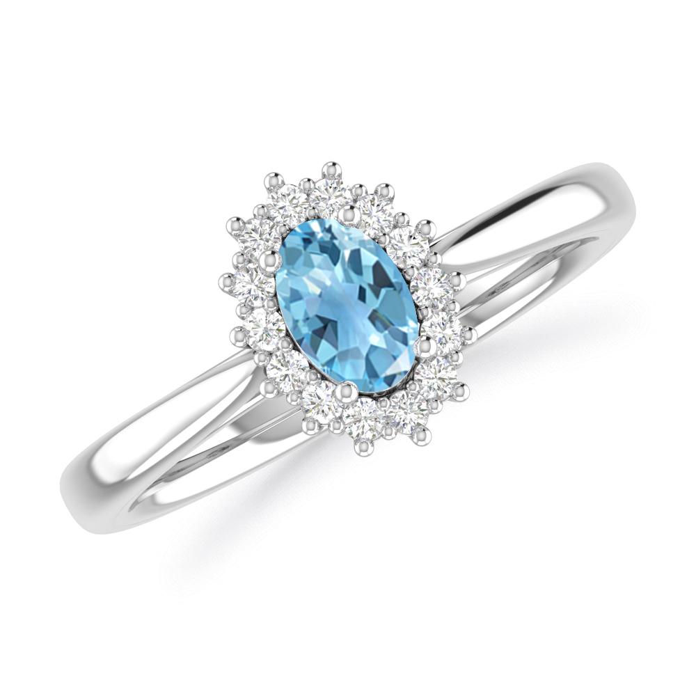 White Gold - Blue Topaz