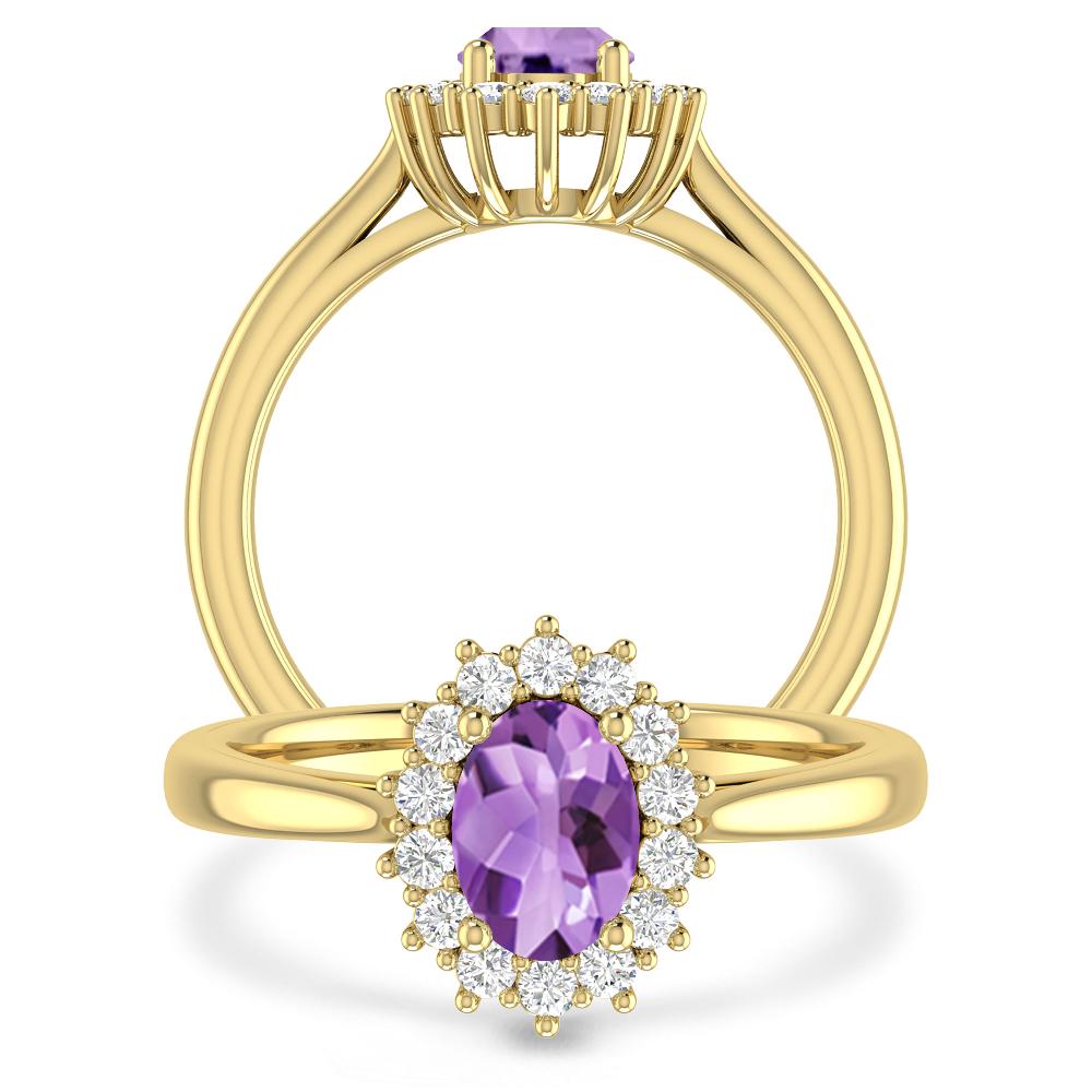 Yellow Gold - Amethyst