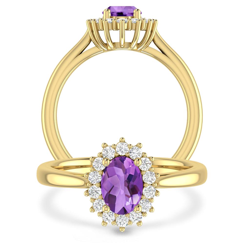 Yellow Gold - Amethyst