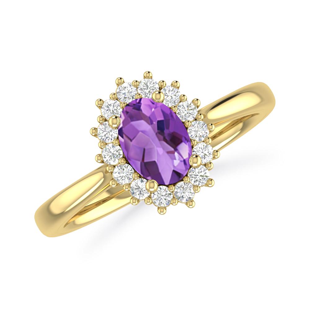 Yellow Gold - Amethyst