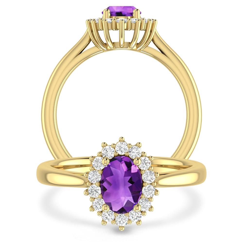 Yellow Gold - Amethyst