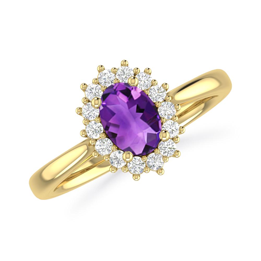 Yellow Gold - Amethyst