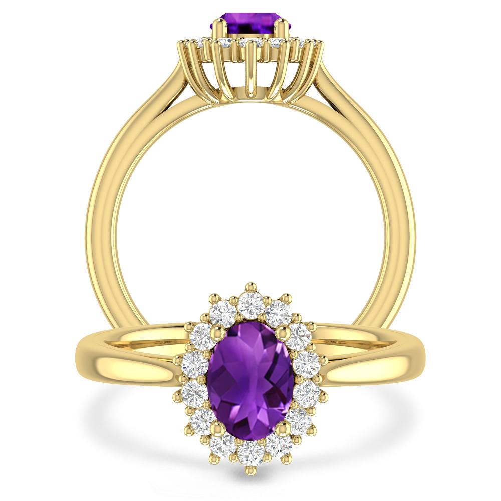 Yellow Gold - Amethyst