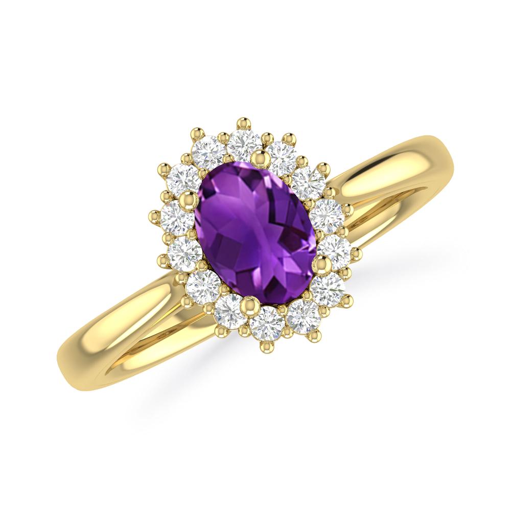 Yellow Gold - Amethyst