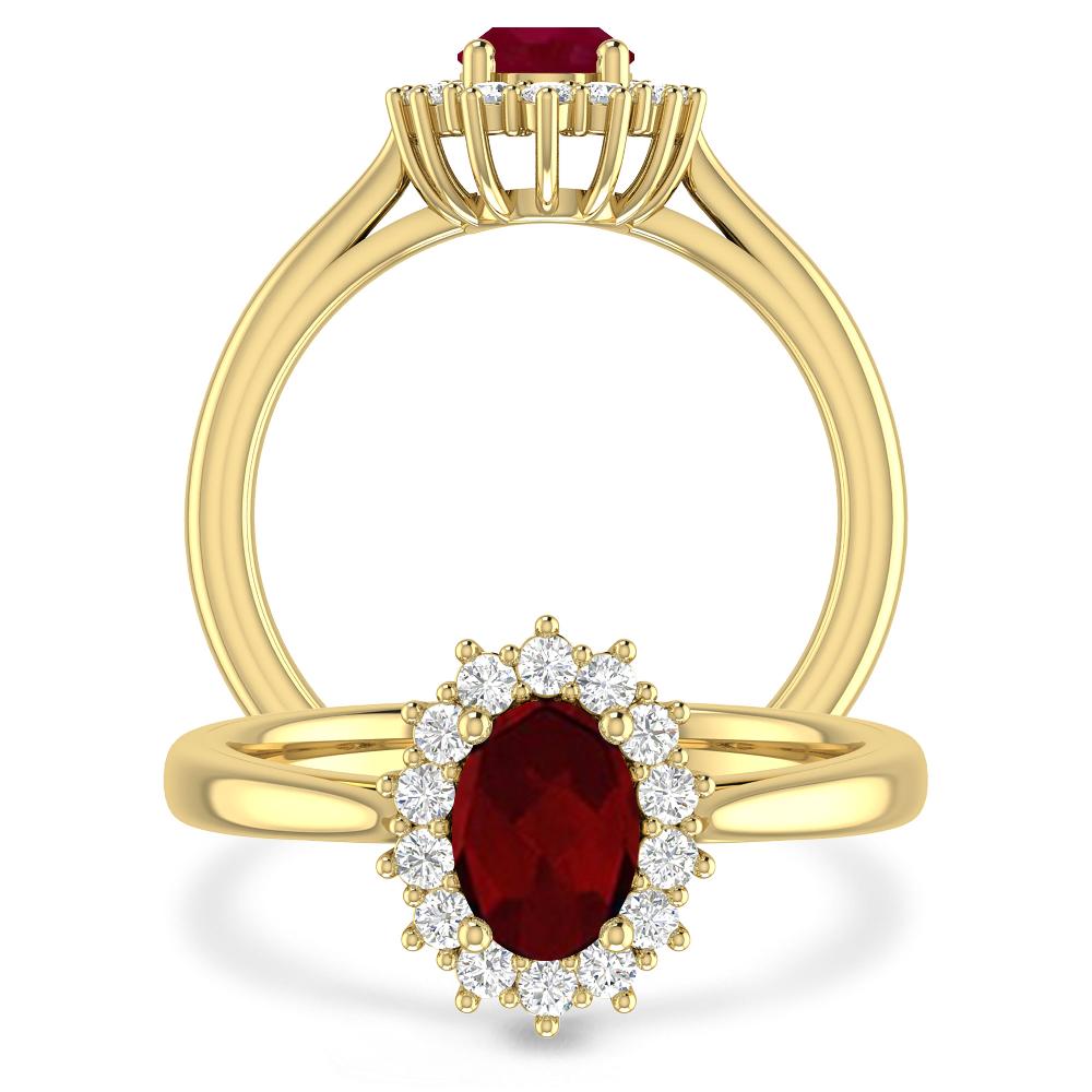 Yellow Gold - Garnet