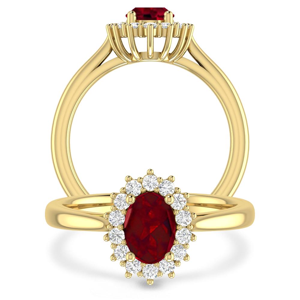 Yellow Gold - Garnet