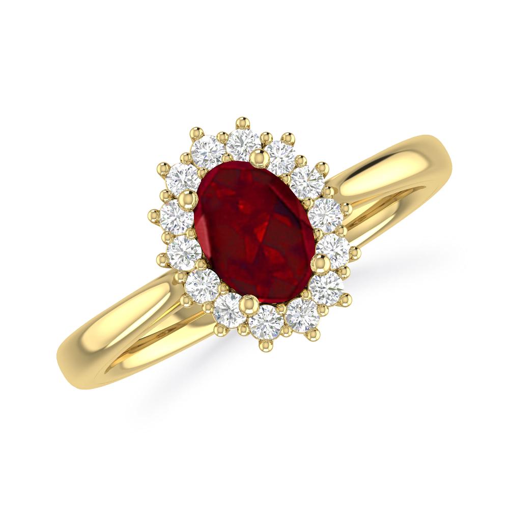 Yellow Gold - Garnet