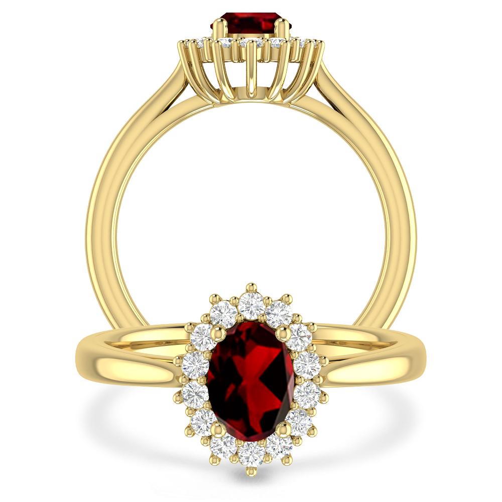 Yellow Gold - Garnet