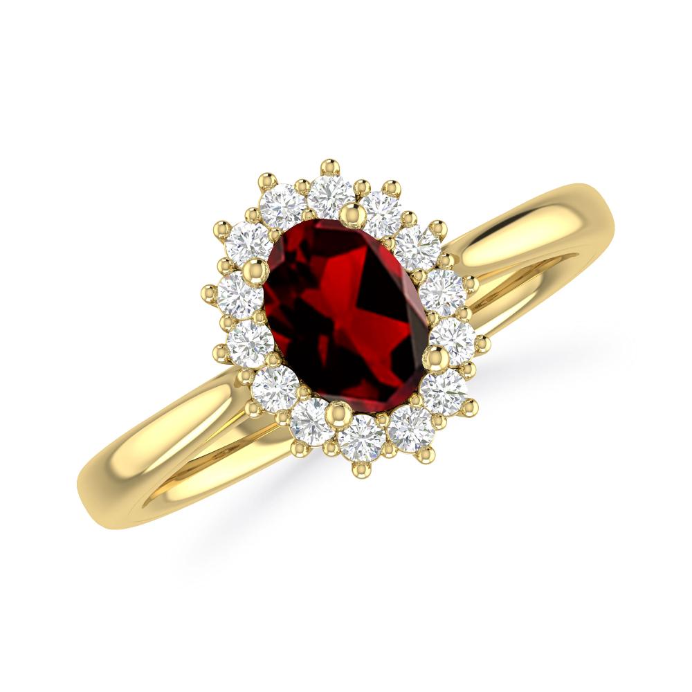 Yellow Gold - Garnet