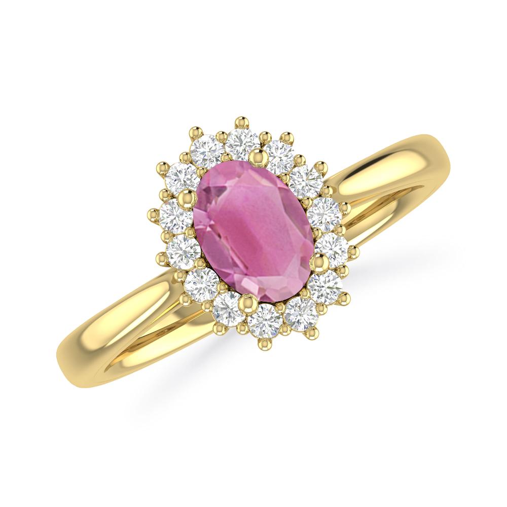 Yellow Gold - Pink Tourmaline