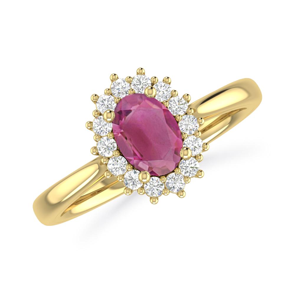 Yellow Gold - Pink Tourmaline