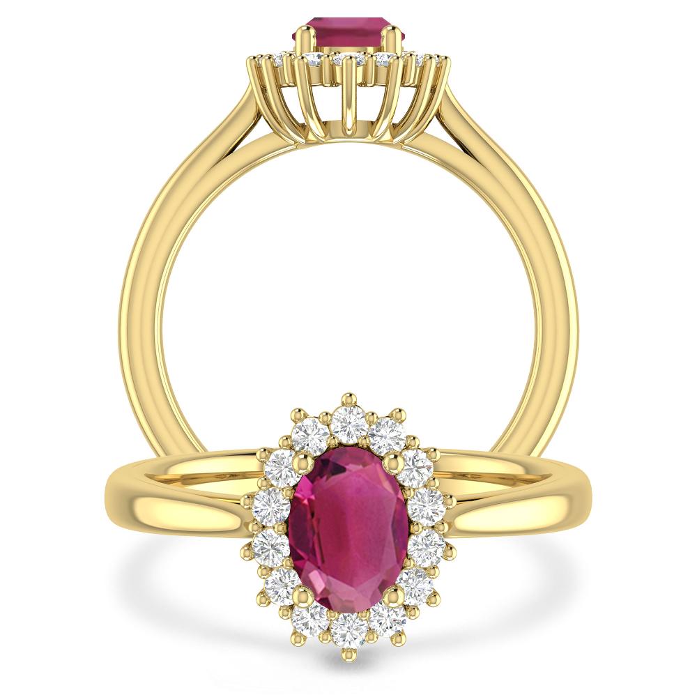 Yellow Gold - Pink Tourmaline