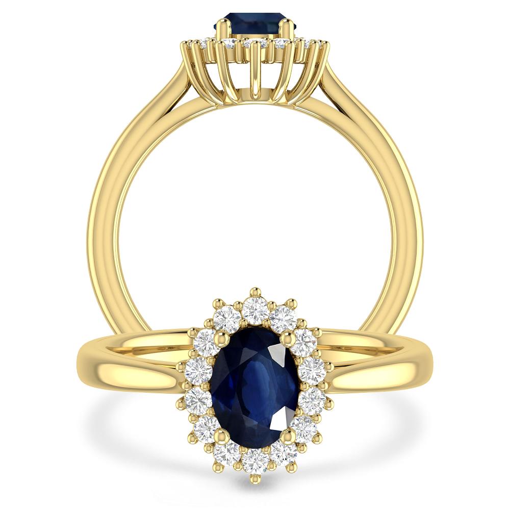 Yellow Gold - Sapphire