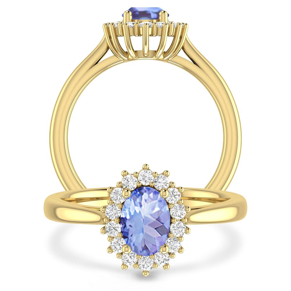 Yellow Gold - Tanzanite