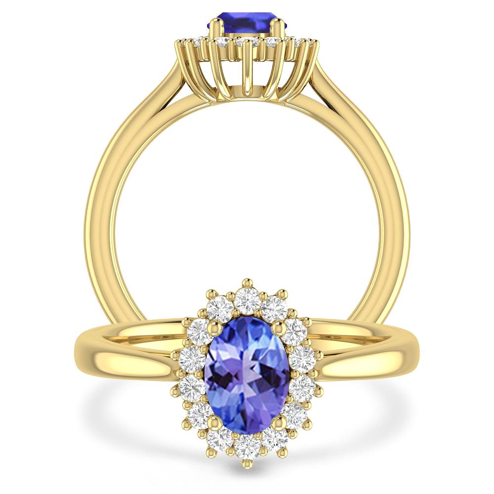 Yellow Gold - Tanzanite