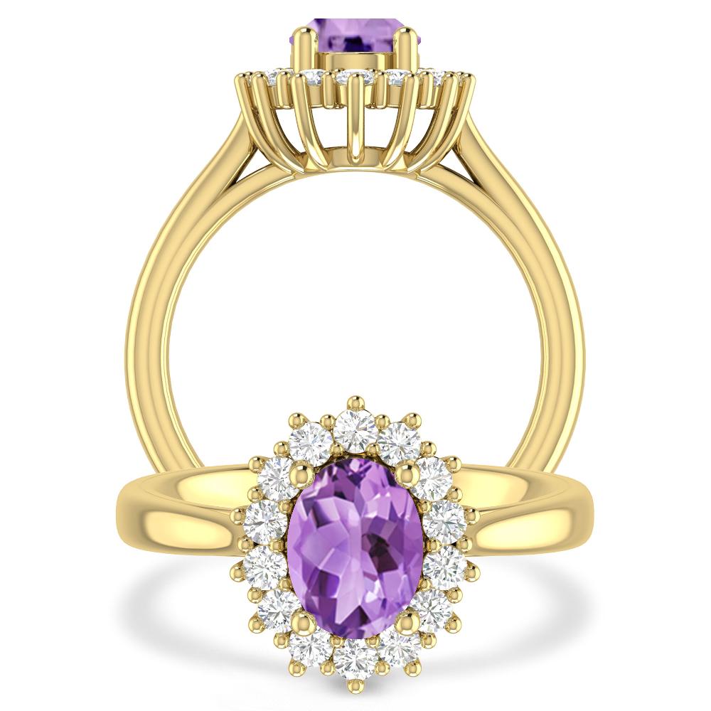 Yellow Gold - Amethyst