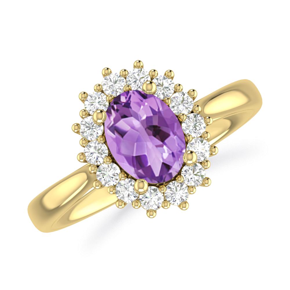 Yellow Gold - Amethyst