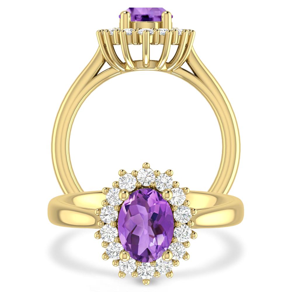 Yellow Gold - Amethyst